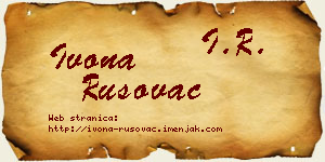 Ivona Rusovac vizit kartica